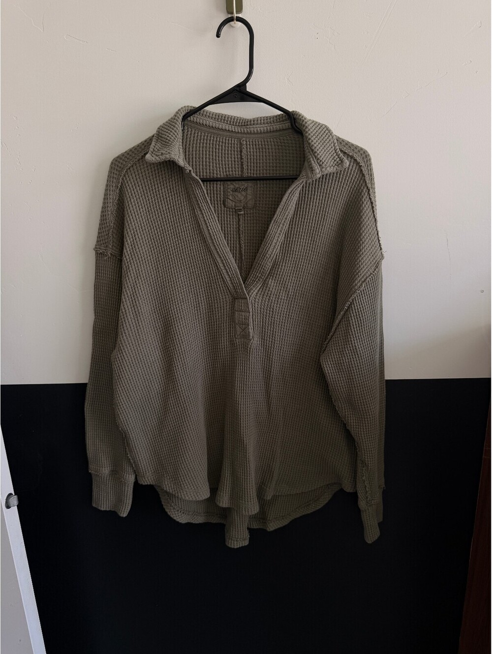 Aerie Lumberjane Waffle Polo Sweatshirt